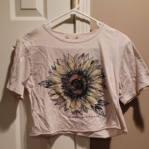 Altar'd State Pink Sunflower Crop Top